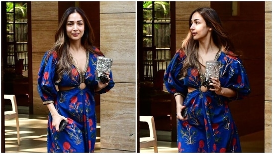 Malaika Arora stuns in a printed maxi dress and no-makeup look. (HT Photo/Varinder Chawla)