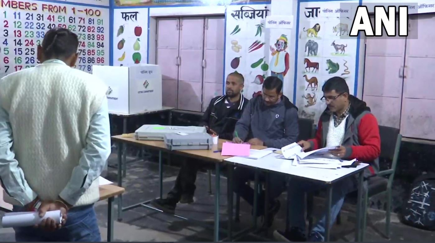 Preparations underway for polling in Himachal Pradesh. (ANI Photo)