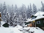 A view of the snow-clad Gulmarg Ski resort after heavy snowfall in the higher reaches of the Kashmir valley, in Baramulla, November 10.(ANI) A view of the snow-clad Gulmarg Ski resort after heavy snowfall in the higher reaches of the Kashmir valley, in Baramulla, November 10.(ANI)