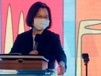 China-Taiwan Conflict: Taiwan President Tsai Ing-wen delivers a speech. China-Taiwan Conflict: Taiwan President Tsai Ing-wen delivers a speech.