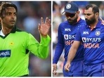 Shami took a sly dig at Akhtar after the T20 World Cup final(Getty Images-AP) Shami took a sly dig at Akhtar after the T20 World Cup final(Getty Images-AP)