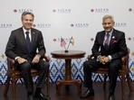S Jaishankar and US Secretary of State Antony Blinken meet in Cambodia. (Twitter) S Jaishankar and US Secretary of State Antony Blinken meet in Cambodia. (Twitter)