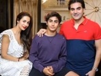 Malaika Arora and Arbaaz Khan with son Arhaan Khan. Malaika Arora and Arbaaz Khan with son Arhaan Khan.