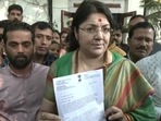Locket Chatterjee, who represents West Bengal's Hooghly constituency in Parliament, filed a complaint in Delhi's North Avenue Police Station.(ANI) Locket Chatterjee, who represents West Bengal's Hooghly constituency in Parliament, filed a complaint in Delhi's North Avenue Police Station.(ANI)