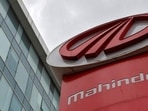 The logo of Mahindra and Mahindra is seen at a showroom in Mumbai in this file photo.