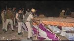 Police personnel removing the tents put up by protesters from the Jhuriwala dumping ground in Panchkula on Sunday. (Sant Arora/HT) Police personnel removing the tents put up by protesters from the Jhuriwala dumping ground in Panchkula on Sunday. (Sant Arora/HT)
