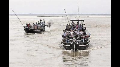A World Bank study shows that one litre of fuel can move 105 tonne-km by inland water transport, against 85 tonne-km by rail and 24 tonne-km by road. Similarly, the carbon emission per tonne-km is 32-36 gm in the case of container vessels, against 51-91 gm for road transport vehicles. This also means we must use renewable energy in inland waterways. (HT PHOTO) A World Bank study shows that one litre of fuel can move 105 tonne-km by inland water transport, against 85 tonne-km by rail and 24 tonne-km by road. Similarly, the carbon emission per tonne-km is 32-36 gm in the case of container vessels, against 51-91 gm for road transport vehicles. This also means we must use renewable energy in inland waterways. (HT PHOTO)