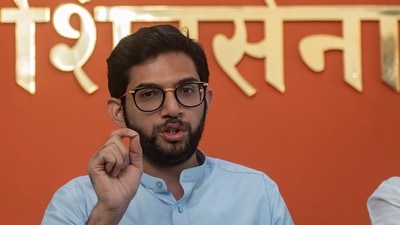 Aaditya Thackeray said Maharashtra has lost another project, the 5th one after Shinde-Fadnavis government came to power -- this time to Madhya Pradesh. (Hindustan Times)