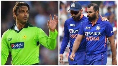 Shami took a sly dig at Akhtar after the T20 World Cup final (Getty Images-AP) Shami took a sly dig at Akhtar after the T20 World Cup final (Getty Images-AP)