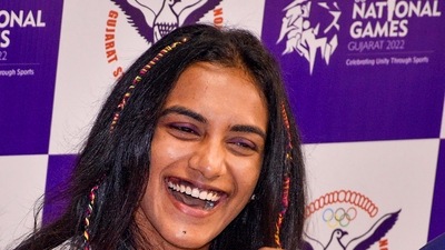 Badminton player PV Sindhu addresses media during a promotional event (PTI) Badminton player PV Sindhu addresses media during a promotional event (PTI)