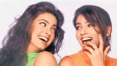 Raveena Tandon wished Juhi Chawla on her birthday. Raveena Tandon wished Juhi Chawla on her birthday.