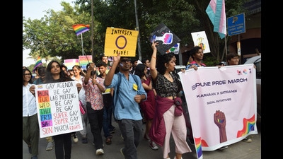 The students and faculty of Indian Institute of Science Education and Research (IISER), Pune organised a pride march in Aundh (HT PHOTO) The students and faculty of Indian Institute of Science Education and Research (IISER), Pune organised a pride march in Aundh (HT PHOTO)