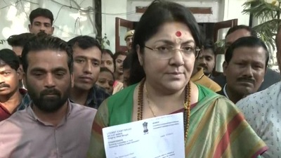 Locket Chatterjee, who represents West Bengal's Hooghly constituency in Parliament, filed a complaint in Delhi's North Avenue Police Station. (ANI) Locket Chatterjee, who represents West Bengal's Hooghly constituency in Parliament, filed a complaint in Delhi's North Avenue Police Station. (ANI)