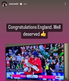 Screengrab of Virat Kohli's post on Instagram (twitter)