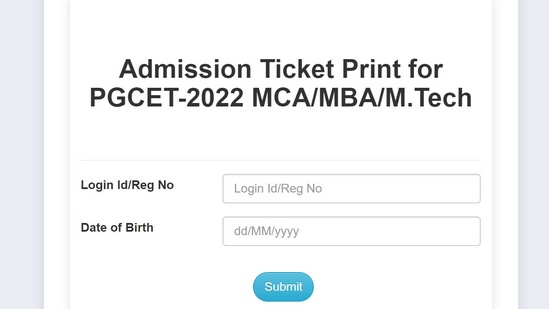 PGCET 2022 admit card has been released at cetonline.karnataka.gov.in.