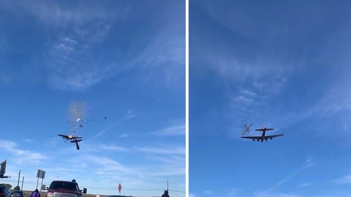 The moment when the Kingcobra slammed the B-17