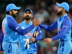 Rohit Sharma, left, and Virat Kohli shake hands after the T20 World Cup cricket match between India and the Netherlands in Sydney Rohit Sharma, left, and Virat Kohli shake hands after the T20 World Cup cricket match between India and the Netherlands in Sydney
