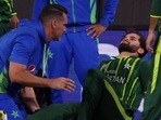 Shaheen Afridi receiving medical attention during the T20 World Cup final Shaheen Afridi receiving medical attention during the T20 World Cup final