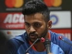 Indian cricketer Shardul Thakur addresses the media ahead of their second one-day international cricket match against South Africa(AP) Indian cricketer Shardul Thakur addresses the media ahead of their second one-day international cricket match against South Africa(AP)