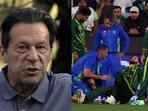 Imran Khan; injured Shaheen Afridi Imran Khan; injured Shaheen Afridi