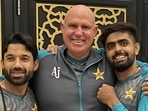 Matthew Hayden with Mohammad Rizwan and Babar Azam Matthew Hayden with Mohammad Rizwan and Babar Azam