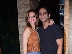Sussanne Khan, Arslan Goni, and Seema Sajdeh arrive at the Bunty Sajdeh party on Sunday. Sussanne Khan, Arslan Goni, and Seema Sajdeh arrive at the Bunty Sajdeh party on Sunday.