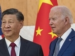 US President Joe Biden (right) with Chinese President Xi Jinping before a meeting on the sidelines of the G20 summit, in Bali, Indonesia, on Monday. (AP) US President Joe Biden (right) with Chinese President Xi Jinping before a meeting on the sidelines of the G20 summit, in Bali, Indonesia, on Monday. (AP)