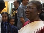 Murmu spoke with students and inquired about their future goals.