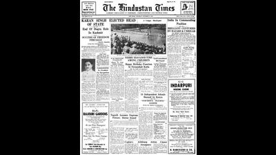 HT This Day: November 15, 1952 -- Karan Singh elected head of state HT This Day: November 15, 1952 -- Karan Singh elected head of state