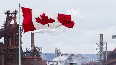 Canada Military: A Canada flag flies in Hamilton, Ontario. Canada Military: A Canada flag flies in Hamilton, Ontario.