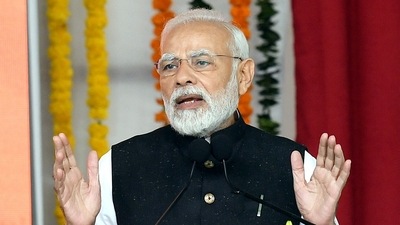 Prime Minister Narendra Modi paid tribute to former Prime Minister Jawaharlal Nehru on his birth anniversary. "On his birth anniversary, tributes to our former PM Pandit Jawaharlal Nehru Ji. We also recall his contribution to our nation," PM Modi tweeted. (ANI)