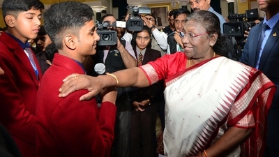 The president also advised children to dream big and dream for a new and developed India, adding that dreams of today may become a reality tomorrow. (ANI) The president also advised children to dream big and dream for a new and developed India, adding that dreams of today may become a reality tomorrow. (ANI)