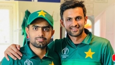 File photo of Babar Azam and Shoaib Malik File photo of Babar Azam and Shoaib Malik