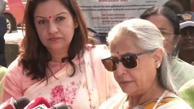 Member of Parliaments Priyanka Chaturvedi and Jaya Bachchan. Member of Parliaments Priyanka Chaturvedi and Jaya Bachchan.