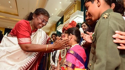 Last, but not the least, President Murmu advised the children to keep their inner child alive even as they grow up. (PTI) Last, but not the least, President Murmu advised the children to keep their inner child alive even as they grow up. (PTI)