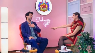 Rajkummar Rao with Shehnaaz Gill. Rajkummar Rao with Shehnaaz Gill.