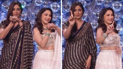 Tabu and Madhuri Dixit danced together to Gata Rahe Mera Dil song. Tabu and Madhuri Dixit danced together to Gata Rahe Mera Dil song.