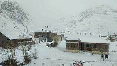 Losar village of Spiti valley after receiving fresh snowfall on Monday morning. (HT Photo)