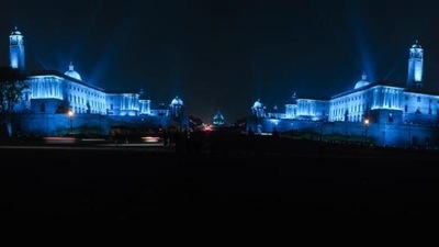 The buildings turn blue this week as a symbolic mark of the undeterred support to create a more safe and healthy environment for children. (UNICEF file photo) The buildings turn blue this week as a symbolic mark of the undeterred support to create a more safe and healthy environment for children. (UNICEF file photo)