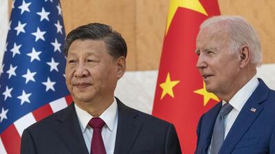 US President Joe Biden (right) with Chinese President Xi Jinping before a meeting on the sidelines of the G20 summit, in Bali, Indonesia, on Monday. (AP) US President Joe Biden (right) with Chinese President Xi Jinping before a meeting on the sidelines of the G20 summit, in Bali, Indonesia, on Monday. (AP)