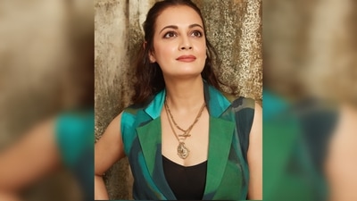 Dia Mirza elevated her work look by teaming her simple yet elegant outfit with black heels. (Instagram/@diamirzaofficial) Dia Mirza elevated her work look by teaming her simple yet elegant outfit with black heels. (Instagram/@diamirzaofficial)