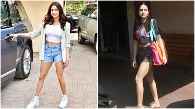Janhvi Kapoor, Sara Ali Khan ticked off Monday workout duties in stylish casuals (HT Photos/Varinder Chawla) Janhvi Kapoor, Sara Ali Khan ticked off Monday workout duties in stylish casuals (HT Photos/Varinder Chawla)