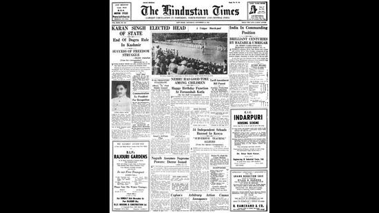 HT This Day: November 15, 1952 -- Karan Singh elected head of state