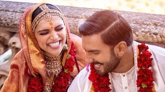Deepika Padukone and Ranveer Singh at their wedding in Lake Como on November 14. 