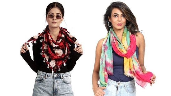 Scarves look chic and fashionable.