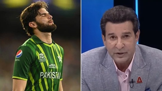 Wasim Akram lashed out at a fan questioning Shaheen Afridi's commitment (Getty/Screengrab)