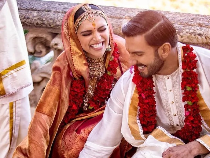 Deepika Padukone and Ranveer Singh at their wedding in Lake Como on November 14. Deepika Padukone and Ranveer Singh at their wedding in Lake Como on November 14.