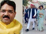 Raghuraj Singh Shakya (Left), BJP candidate against Samajwadi Party's Dimple Yadav for Mainpuri bypoll. Raghuraj Singh Shakya (Left), BJP candidate against Samajwadi Party's Dimple Yadav for Mainpuri bypoll.