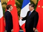 French President Emmanuel Macron meets with Chinese President Xi Jinping.(AFP) French President Emmanuel Macron meets with Chinese President Xi Jinping.(AFP)