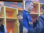  Bruno Fernandes' frosty handshake with Cristiano Ronaldo